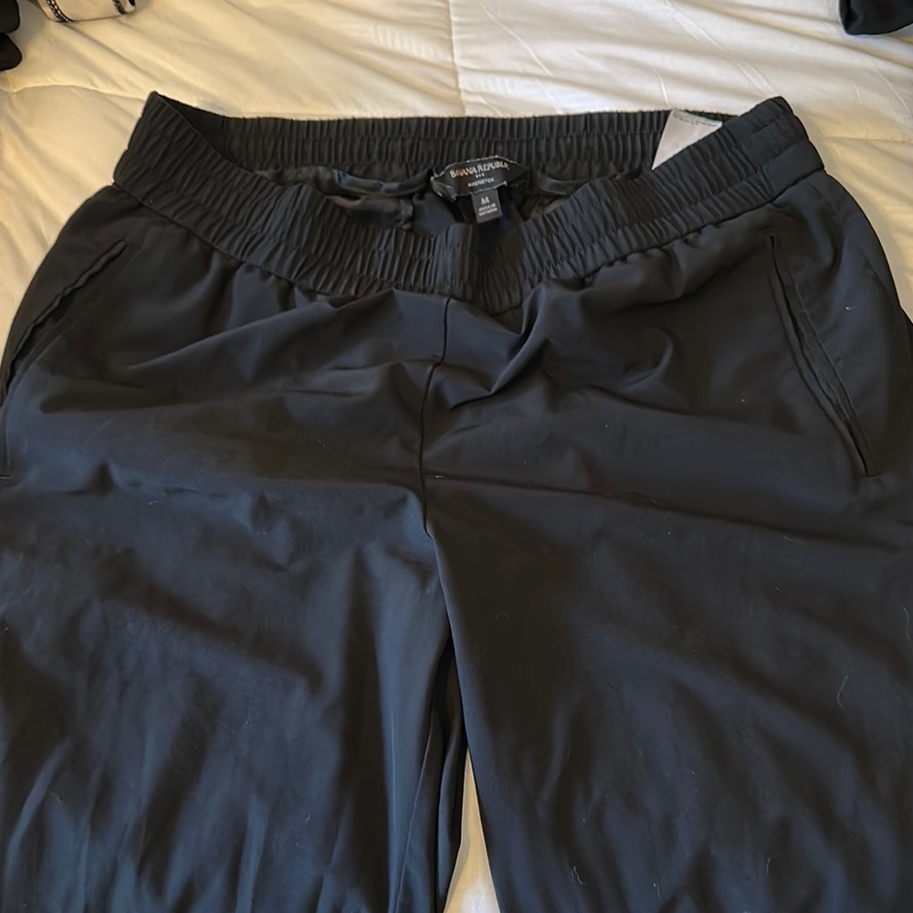 Black Relaxed Fit Trousers with Elastic Waistband